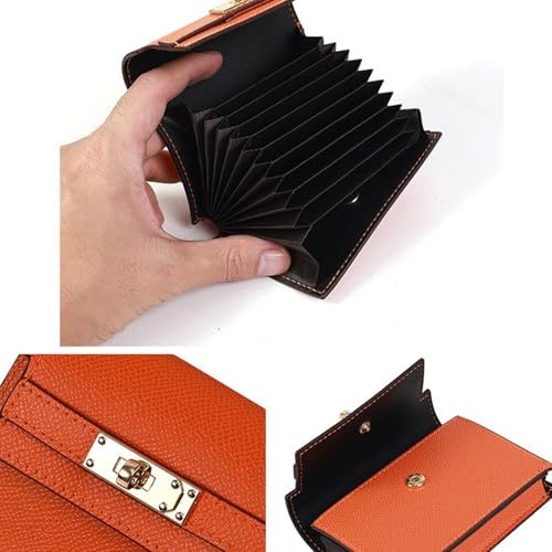 Pu Leather Small Credit Card Holder for Women Wallet Accordion Style Compact Womens Card Holder Wallet for Women Card Case Organizer (Black)2