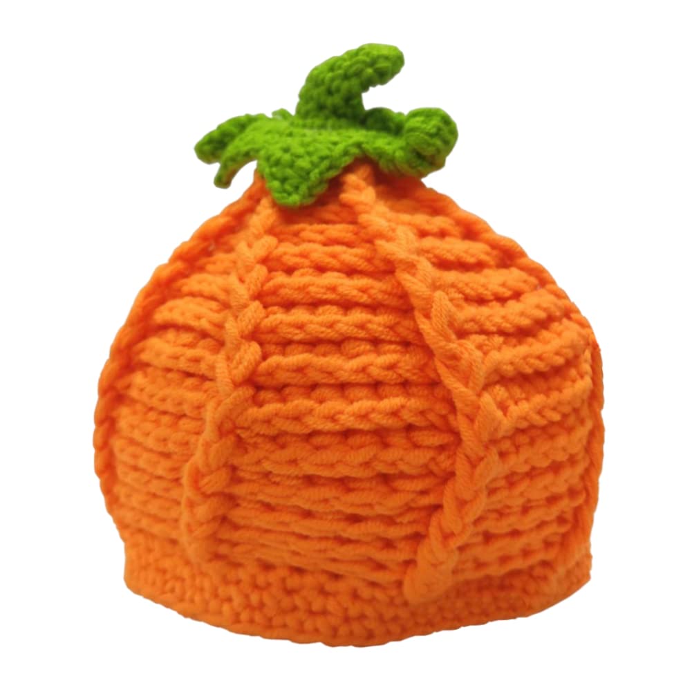 imKutieNewborn Infant Knitted Halloween Pumpkin Hat Beanie for Baby Halloween Photo Props Orange