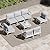 Pellebant 8 Pieces Aluminum Patio Furniture Set with Cushions, Patio Conversation Set with Ottomans, Patio Sectional Furniture Set, Patio Sofa and Outdoor Sofa for Garden, Lawns, Porches, Light Gray
