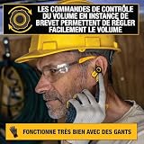 DEWALT Écouteurs sans Fil Bluetooth Robustes Jobsite Pro X2 ANC, réduction Active du Bruit, Commandes rotatives, autonomie de 10 h (Plus de 40 h avec étui), 4 Modes d'égalisation, IP54 - 8