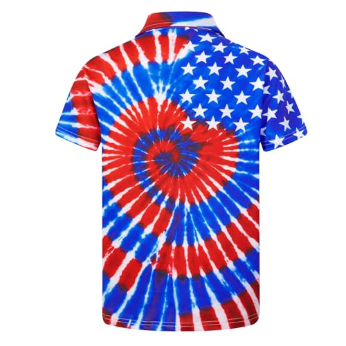 Cuddomper Boys Golf Polo Shirt 4th of July Independence Day 11-12 Years - image 3