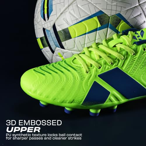 Image of Nivia Safari Football Stud for Men, PU Synthetic Leather Upper, TPU Sole, Die-Cut EVA Sockliner, Ideal for Hard & Grassy Surfaces