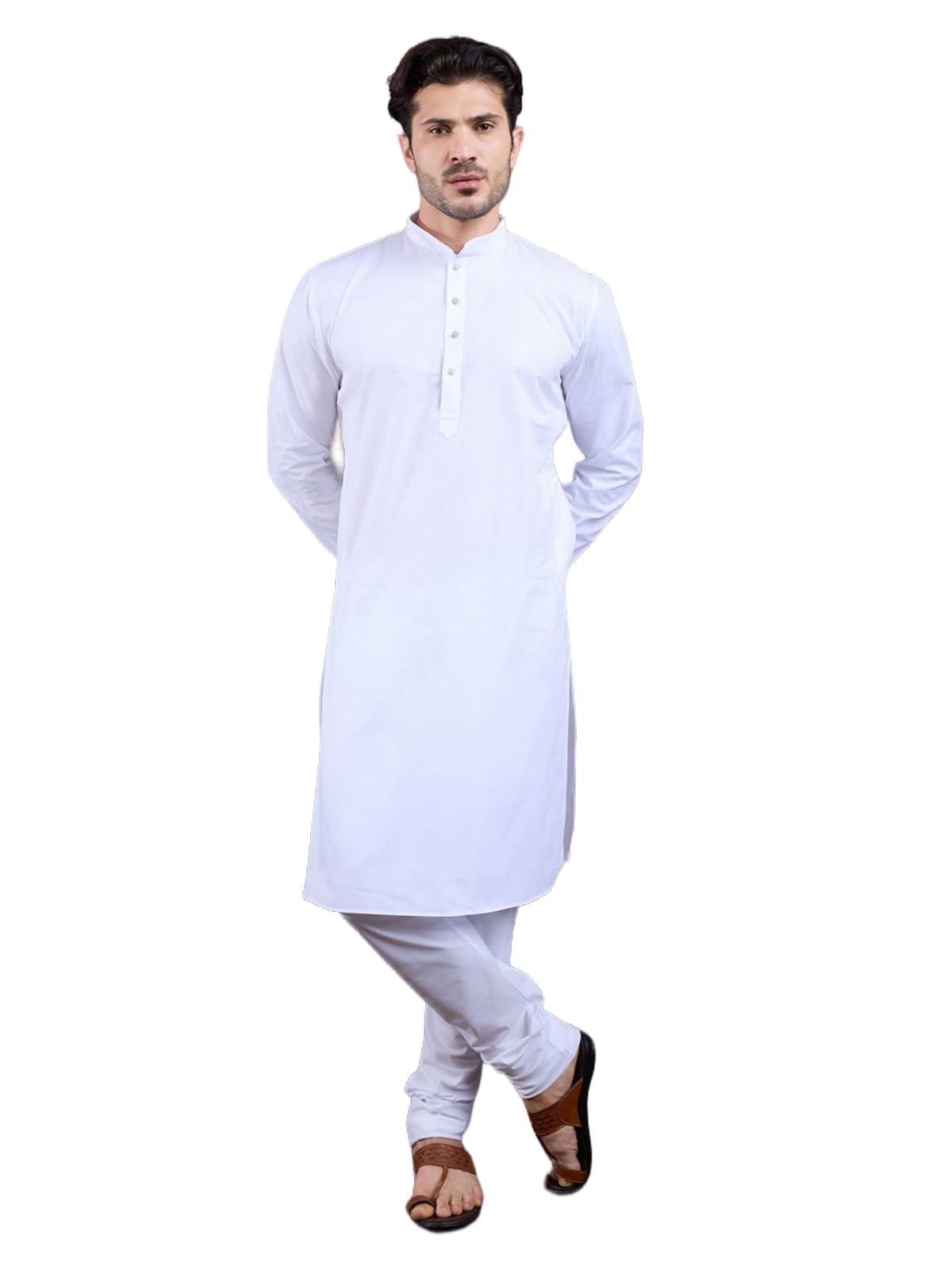 White Kurta Set for Men Polycotton Kurta and pajama-picture-16