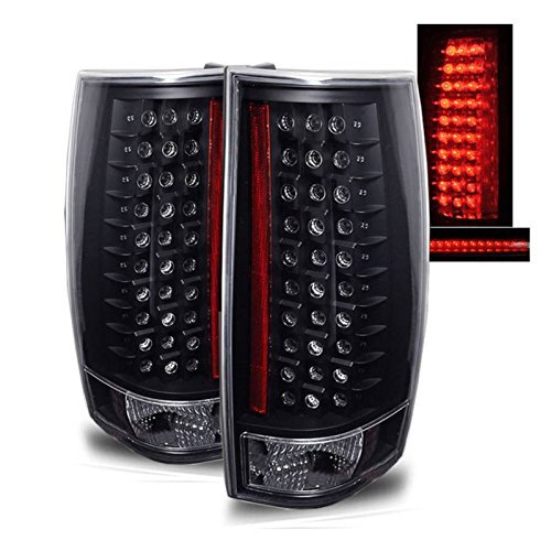 SPPC Black LED Tail Lights G4 Assembly Set for Chevrolet Tahoe/Suburban/Yukon - (Pair) Includes Driver Left and Passenger Right Side Replacement