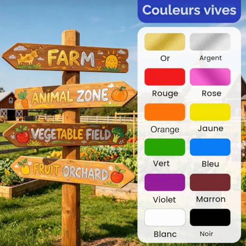 Funnasting Marqueur Indélébile, 12 Couleur Marqueur Permanent – vue 2