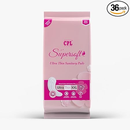 CPLSUPERSOFT Ultra-Thin super soft Rash Free Natural Sanitary Pads - 36 Pads