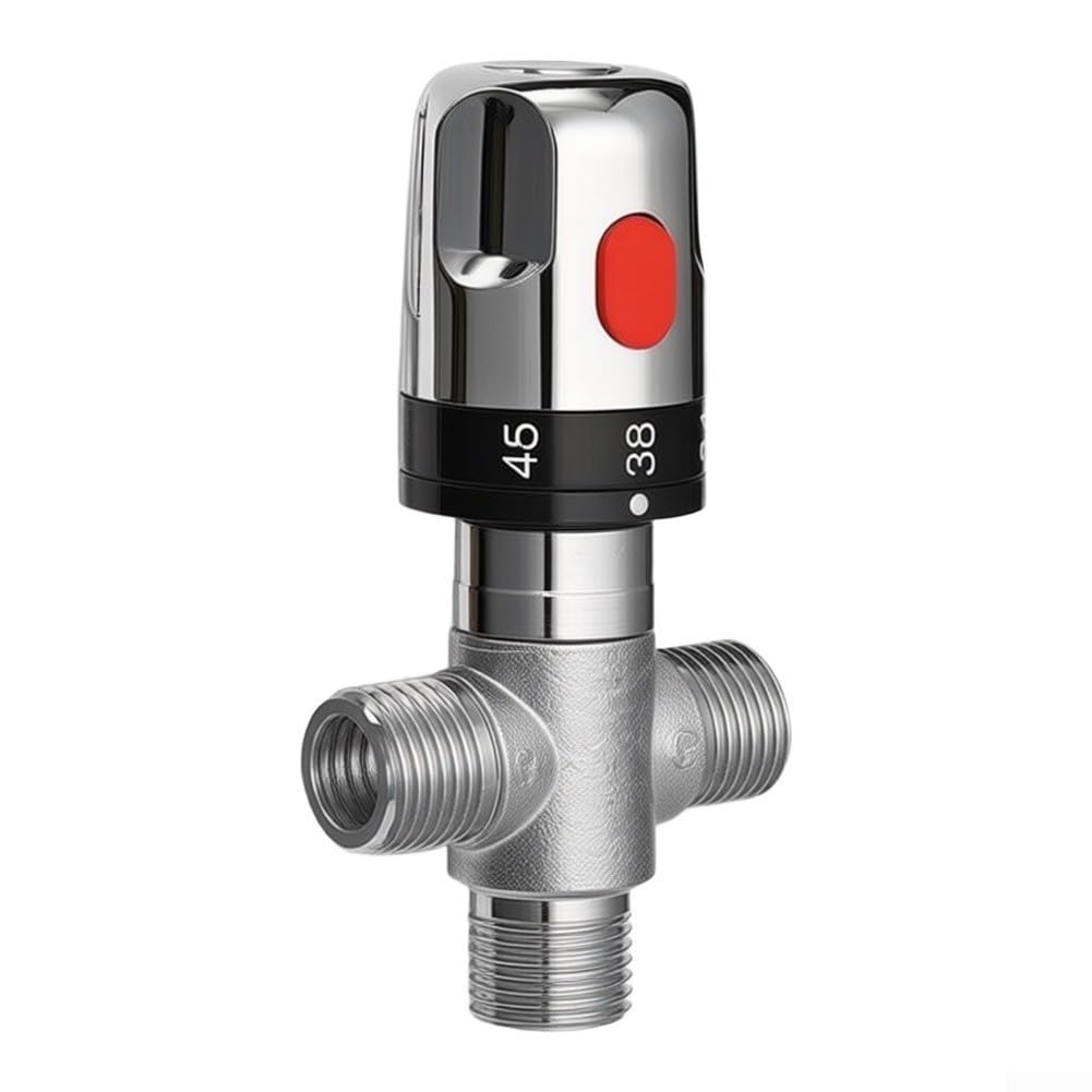 Válvula Mezcladora Termostática para latón G1/2 Control para temp(silver)
