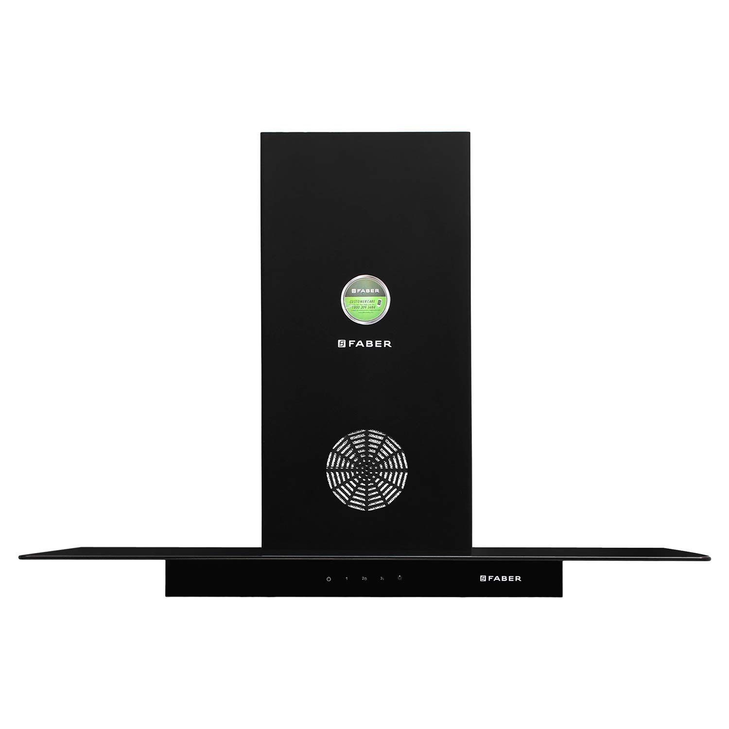 Faber 90 cm 3 Way Silent Suction Chimney, 1150 m³/hr (SUPER 3D PLUS T2S2 BK TC LTW 90, Baffle Filter, Touch Control, Black), Free 1 Year Extended warranty