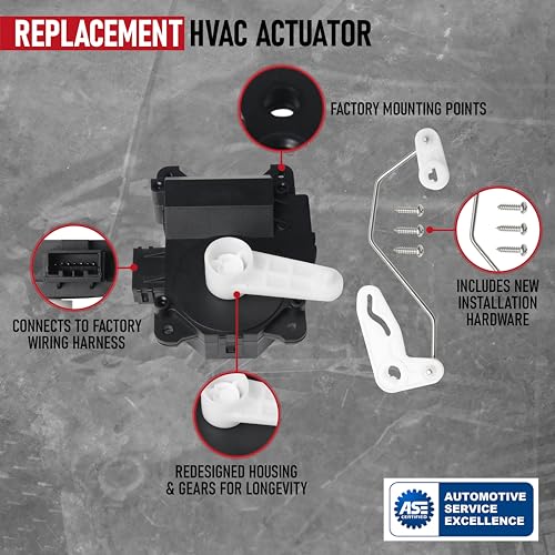 Image of HVAC Air Blend Door Actuator Replacement by AA Ignition - Passenger Side - Compatible with Ford & Lincoln Vehicles - 2007-2014 Edge, 2007-2015 MKX - Replaces 604-240, 604240, 7T4Z19E616C - Right Main