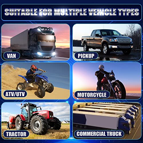 Mualik 6Pcs Ultra Slim 6-Led Flashing Strobe Lights For Truck Car Vehicle,Sync Feature,White Amber Led Strobe Light #TOP2