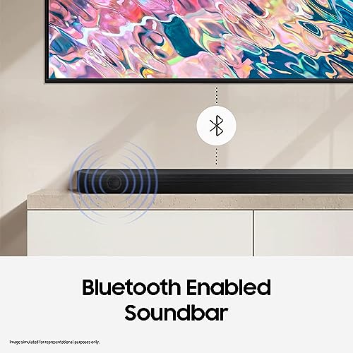Image of Samsung Q-Symphony Soundbar (HW-Q600C /XL), USB, Bluetooth with 3.1.2 Channel, Wireless Subwoofer, and 2 Up-Firing Speakers, Dolby Atmos Music (Black)