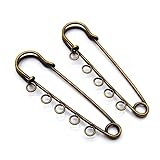 カン付き カブトピン 2個入り (2.アンティーク 5カン)