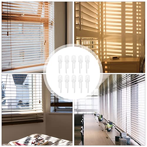 VOSAREA 12 Unidades Cabeça Da Haste Do Obturador Ripas De Substituição De Persianas Verticais Gancho