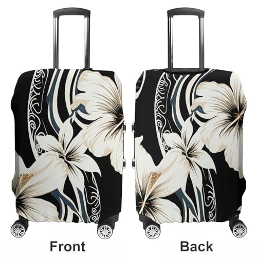 Carry on Luggage Cover Hawaiian Flowers Suitcase Covers for Luggages Tsa Approved Travel Luggage Sleeve Protector Elastic Suitcase Protector Anti-Scratch Washable Fits 19-30 Inch Case -XL3