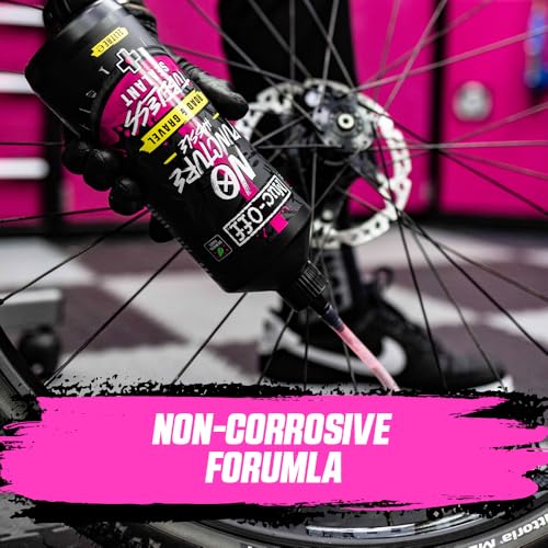 Muc-Off Road and Gravel Tubeless Sealant - Biodegradable Fibre and Latex Formula - Seals Holes up to 7mm - Non-Toxic, Allergen-Free Puncture Protection - 80ml