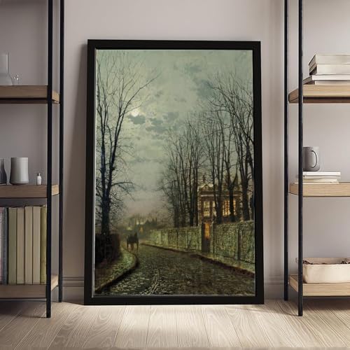 A Wintry Moon John Atkinson Grimshaw pour sublimer un mur blanc de bureau - 4