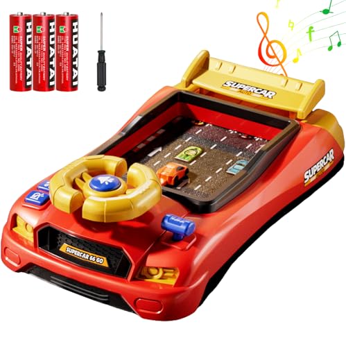 Racing Adventure Car Steering Wheel with 12 Music, Toddler Simulated Driving...