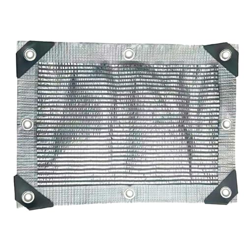 55 % tela de sombra para coche, resistente a los rayos UV, malla reflectante de aluminio para perreras, garajes y patios, lona de malla de 10 x 10 pies, 10 x 13 pies, 10 x 20 pies, 13 x 26 pies, 20 x