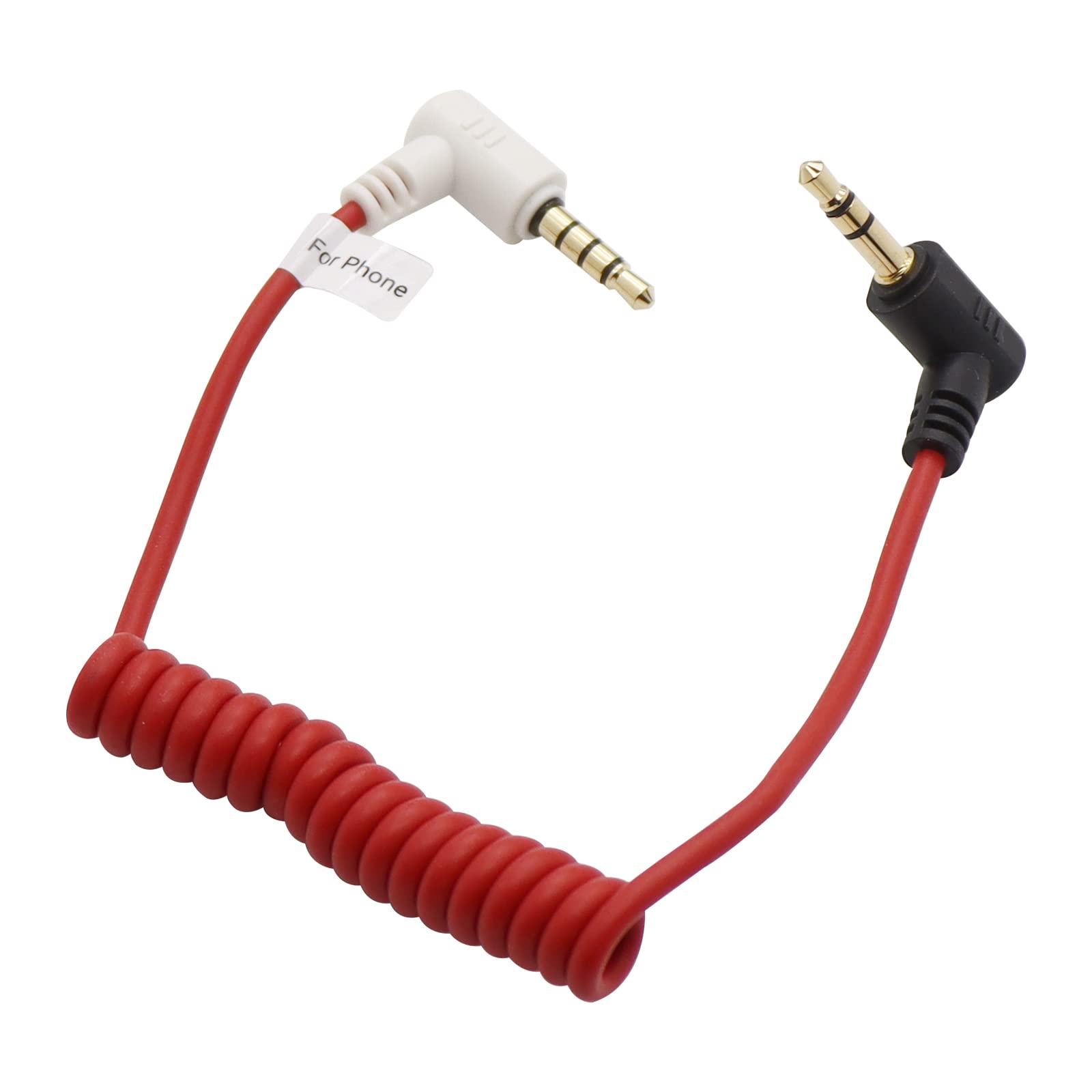 3.5mm TRS to TRRS Microphone Cable for i-Phone Android Smartphones and Tablets and More External Mic