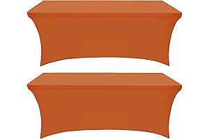 Utopia Kitchen Spandex Tablecloth Orange 2 Pack