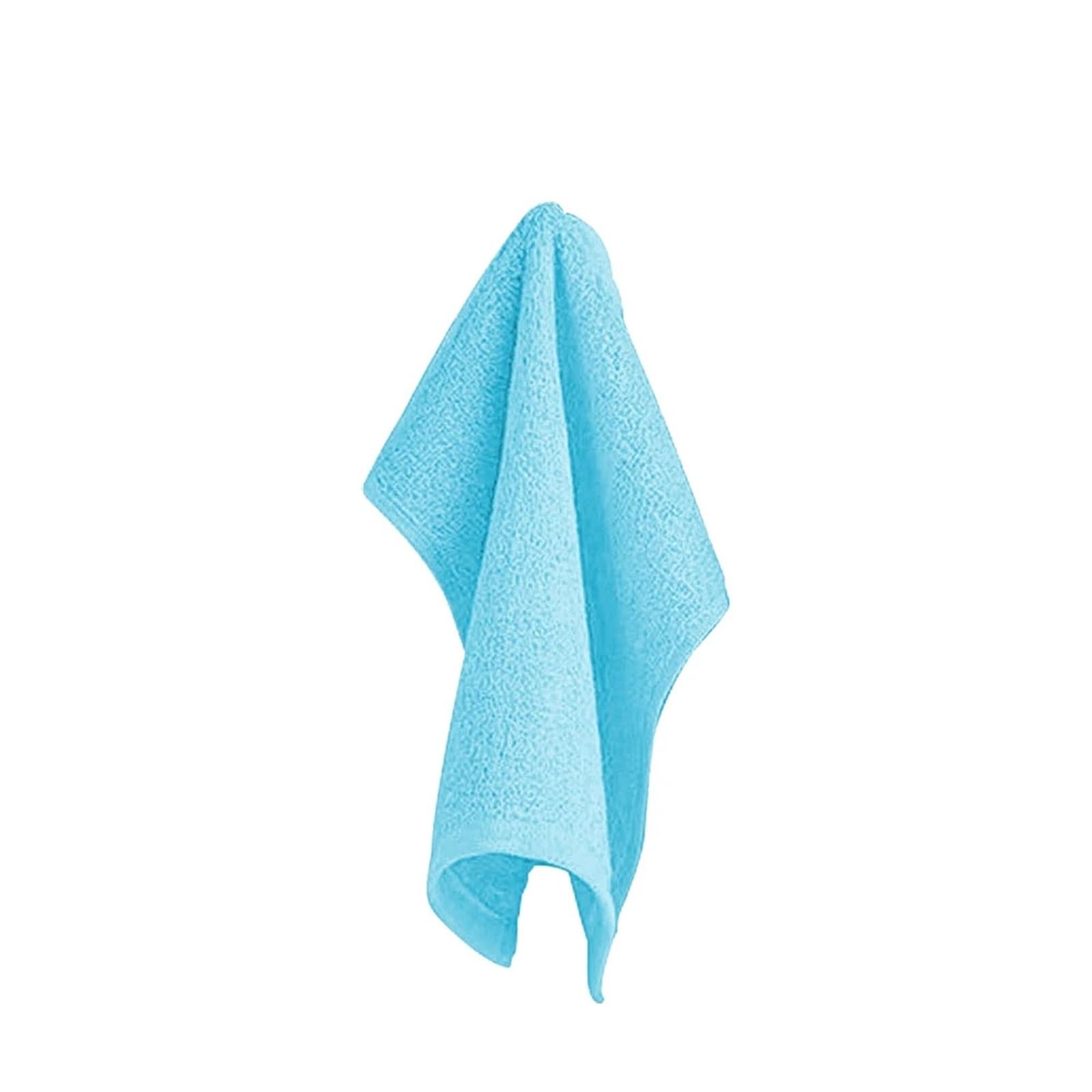 FGUJSUR Hand Towels 2pcs 25x25CM Square Towel Fiber Hanging Loop Small Washcloth Bathroom Towels(Blue)