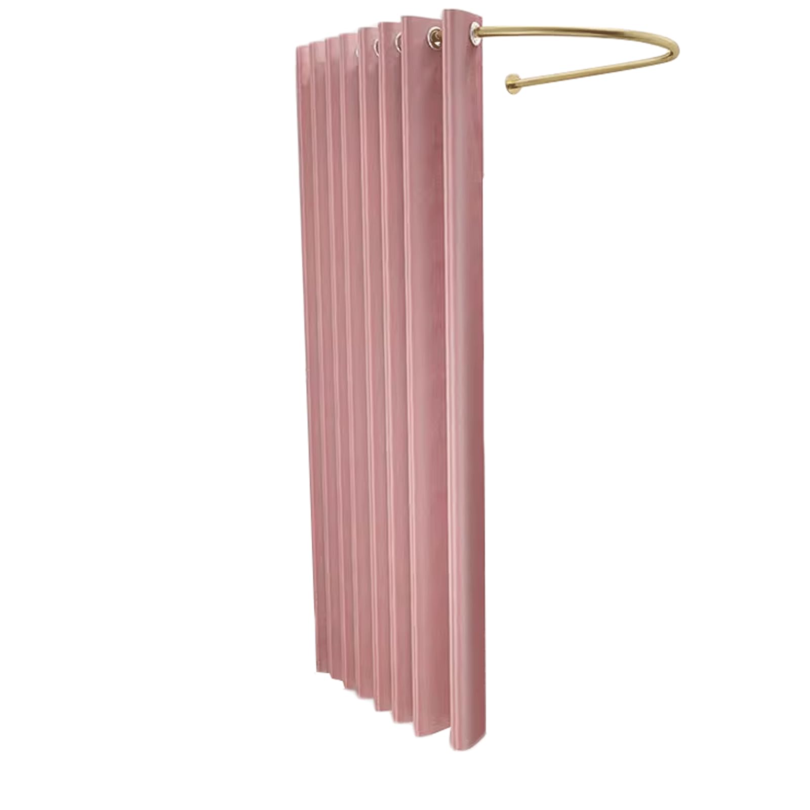 esmen Camerino per Montaggio a Parete Privacy Camerino Portatile Negozio di Abbigliamento Camerino con Tenda Rosa per la Protezione della Privacy