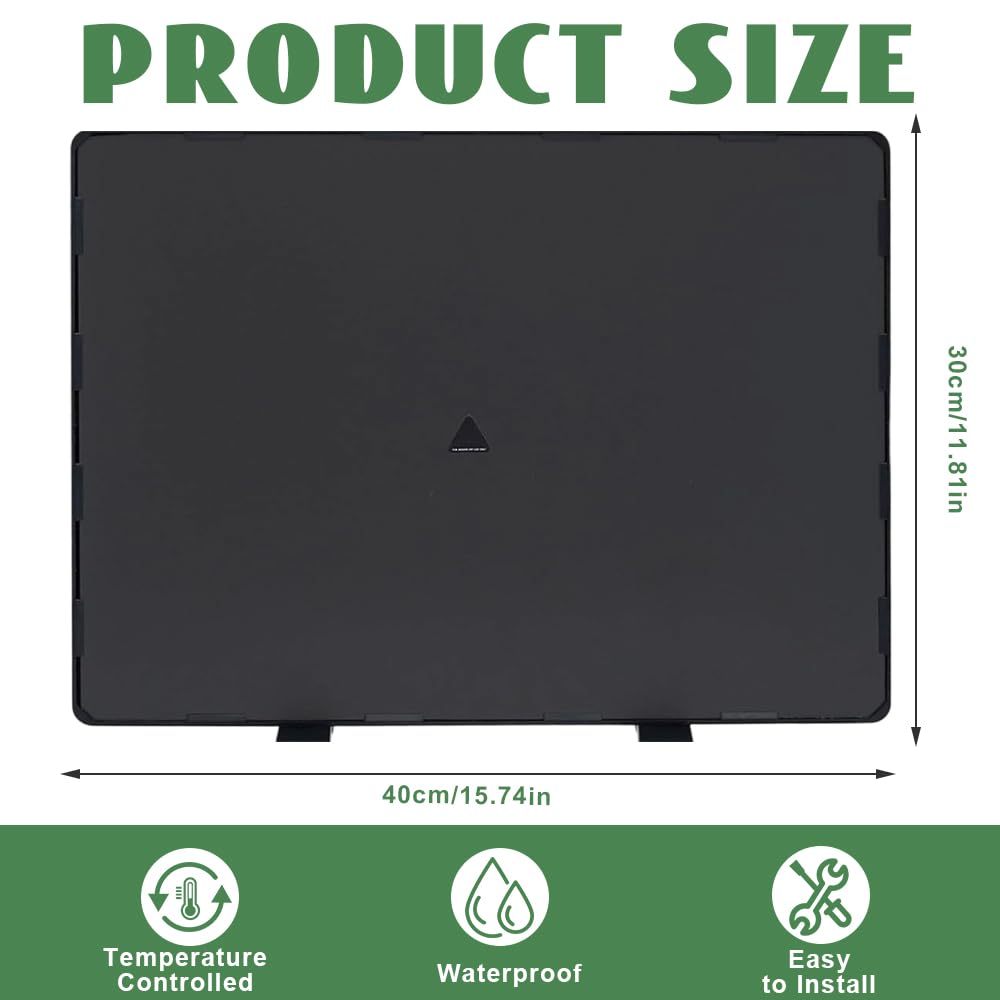 Hühnerstall Heizung, 150W Wärmeplatte Küken Flat Panel Chick Heater, 10℃-75℃ Heizungen für Hühnerställe, 40x30cm Hühnerstallheizung Energiesparendes für HüHnerställe, Entenställe, Farm Frostschutz