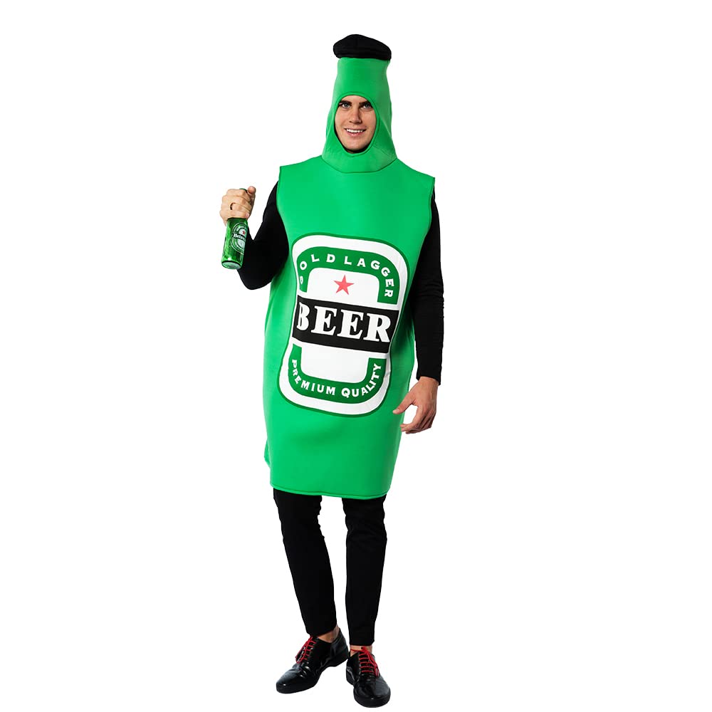 EraSpooky Beer Bottle Costume for Adults Funny Party Outfit Halloween Clothing