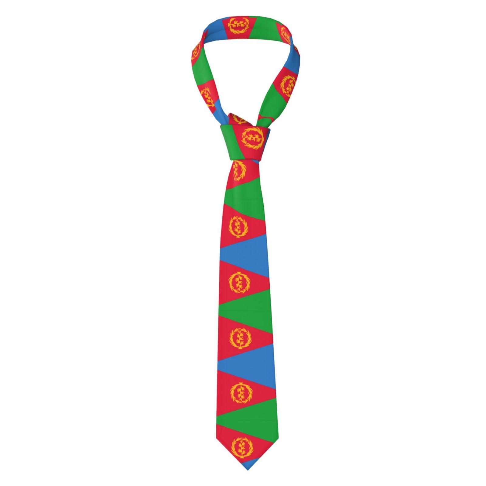 Smazdfxx Unisex As Pic Eritrean Flag Men's Neckties - Long, Print Necktie, Perfect For Business, Wedding, Groomsmen, And Formal Western Wear
