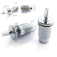 High-Quality Replacement – Pair of durable chrome-plated bridge posts and screws designed for Tune-O-Matic style electric guitar bridges. Precise Fit – Features M8 (8mm) threaded posts with standard knurled inserts for secure and stable bridge mounti...