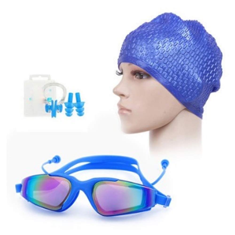 Occhialini da Nuoto, Regolabile Occhialini da Nuoto, Anti-Nebbia Protezione UV di Nuotata Occhiali for Unisex Adulto Uomini Donne Gioventù Scherza Il Bambino(Blue,White)