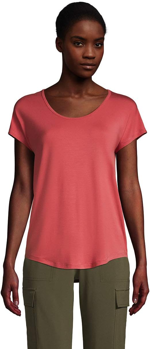 Lands' End Women's UNeck Jersey TShirt Ropa, Zapatos