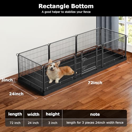 PJYuCien Rectangle Dog Playpen Bottom – Fits 8 Panels 24″ Width Metal Dog Playpen -24″x72″ Assembly Size 600D Oxford Cloth Waterproof Playpen Bottom (Note: Only PlayPen Bottom Pad, No Playpen!!!)… PJYuCien Rectangle Dog Playpen Bottom – Fits 8 Panels 24″ Width Metal Dog Playpen -24″x72″ Assembly Size 600D Oxford Cloth Waterproof Playpen Bottom (Note: Only PlayPen Bottom Pad, No Playpen!!!)…