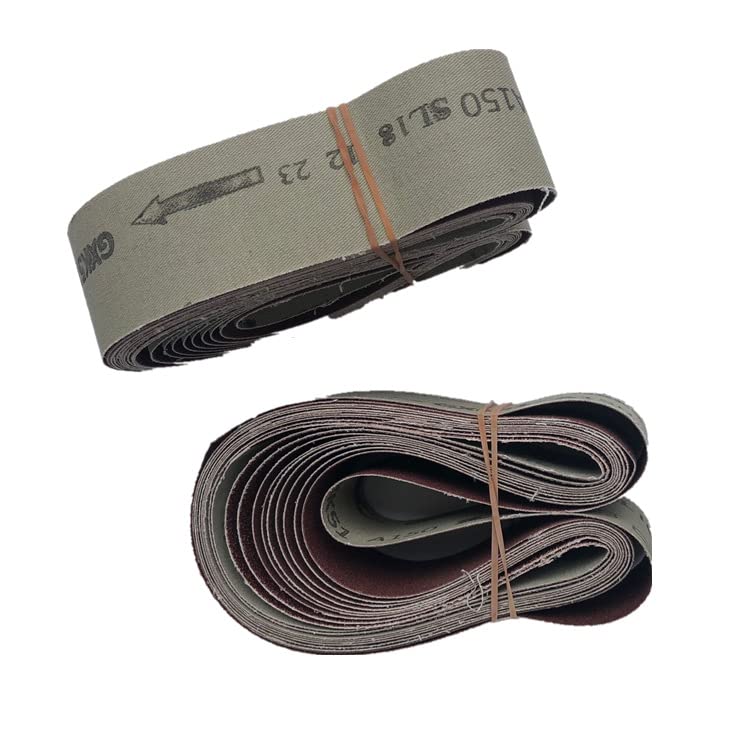 Bandas de lija de grano para lijadora de banda por Banda de lijado de correa abrasiva de 10 piezas 686 * 50 mm for pulido de metales blandos de madera(60)