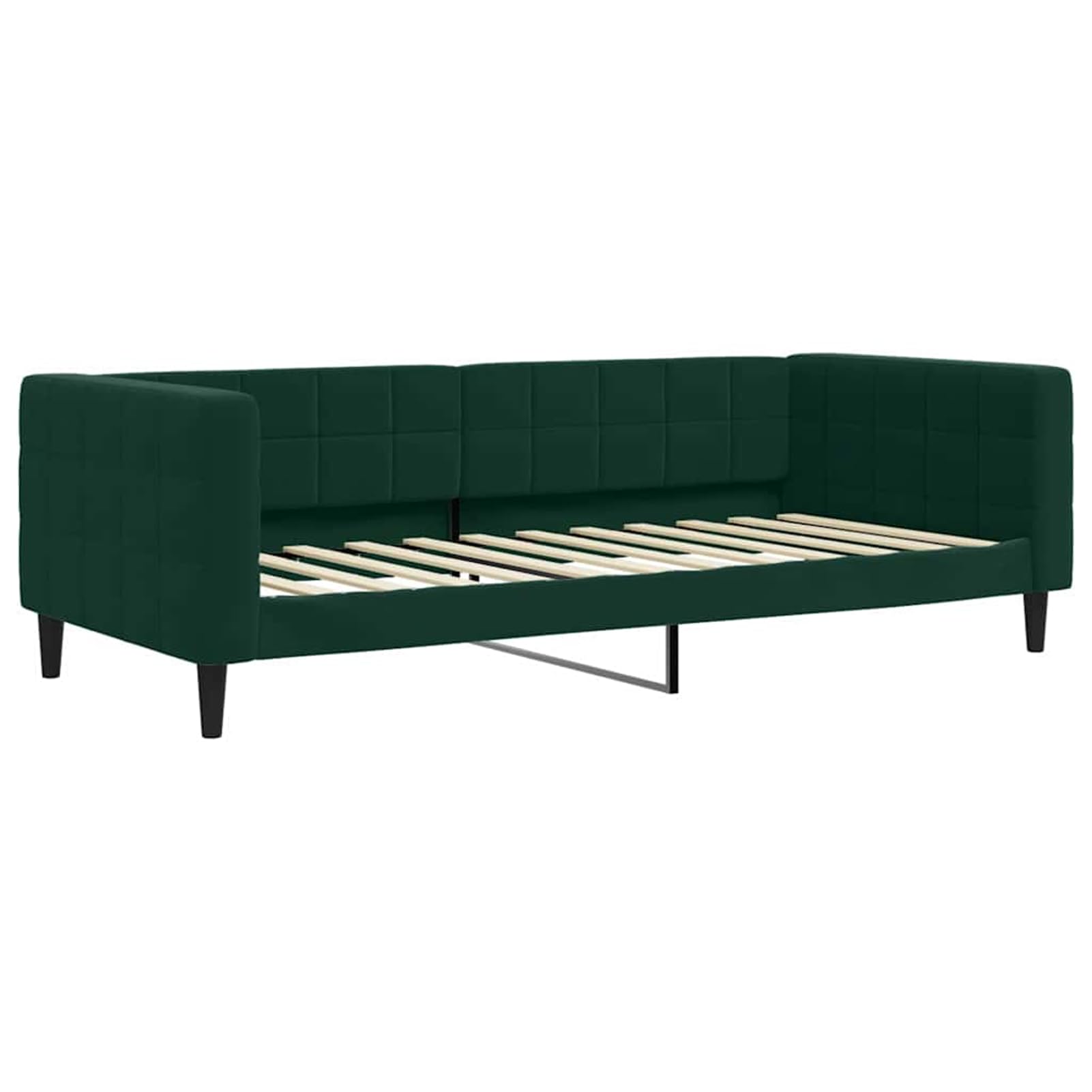 ATOMSTACK MAKER Divano letto 2 in 1 estensibile con rivestimento in velluto verde scuro, include 2 materassi in schiuma 90 x 200 cm, ideale per soggiorno o camera da letto degli ospiti, design moderno