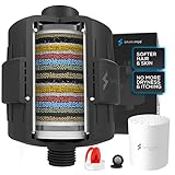 SparkPod 23 Stage Shower Head Filter for Dry Hair and Skin - High Output Universal Shower Filters to Remove Toxic Chemicals, Chlorine & Heavy Metals (Midnight Black Matte)