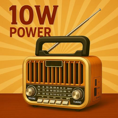 Image of Fire Turtle Pocket Blast FM Radio with Bluetooth Speaker with Powerful Sound,FM Recording, Antenna, 6w-12 Hours (USB Charging) and Number Pad (AUX, SD Card, USB Input) (New-FM)