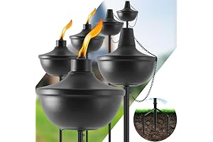 Home Garden Torch Sets for 6 Tiki Torches Outdoor