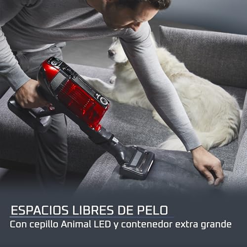 Image of Rowenta, Cordless Vacuum Cleaner, X-Force Flex 12.60 Vacuum, 30.4 Oz XL Dust Container, Flex technology, Automatic Floor Detection, 45Min Run Time, 3Hr Charging Time, For Pet, 150 Air Watts, Red