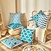 Topfinel Kissenbezug 45x45 cm türkis und weiß 6er Set outdoor kissen Kissenbezüge Kissenhülle Sofakissen dekokissen Zierkissen für Wohnzimmer garten deko draußen Sofa Sessel Terrasse boho deko vintage