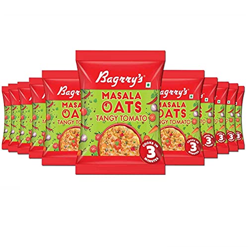 Image of Bagrry's Masala Oats Tangy Tomato 40 GM (Pack of 11)