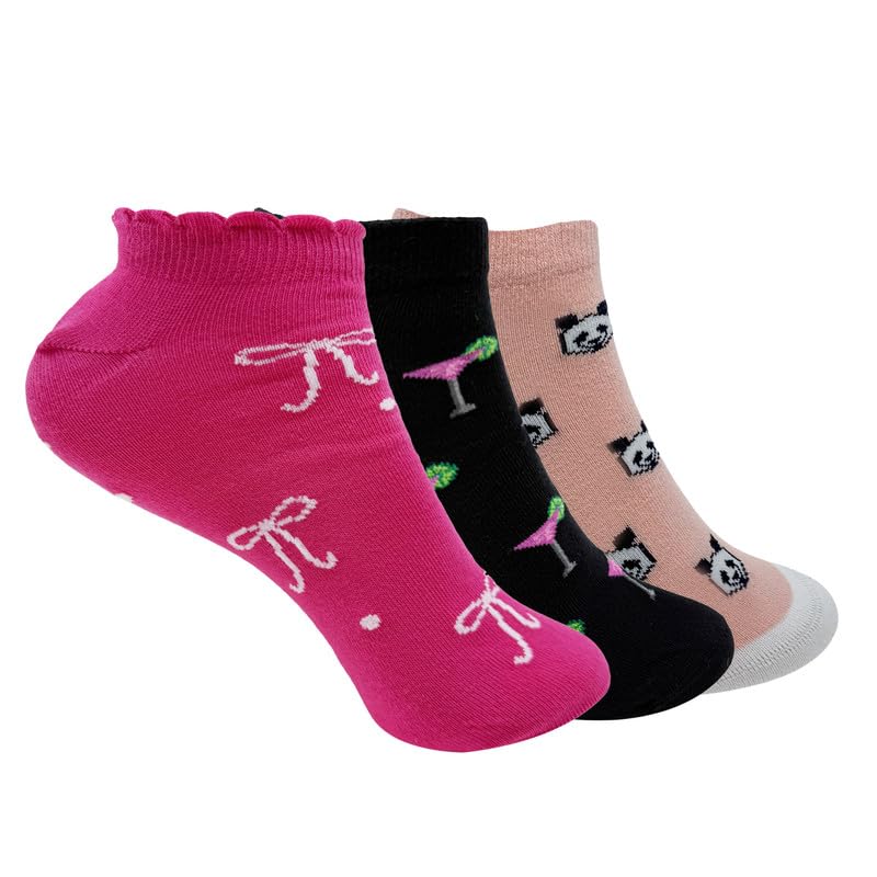Image of Mint & Oak Low Cut Ankle Women Socks, Christmas Gift Quirky Socks For Friends, Cute Funky Socks, Christmas Secret Santa Gifts For Women