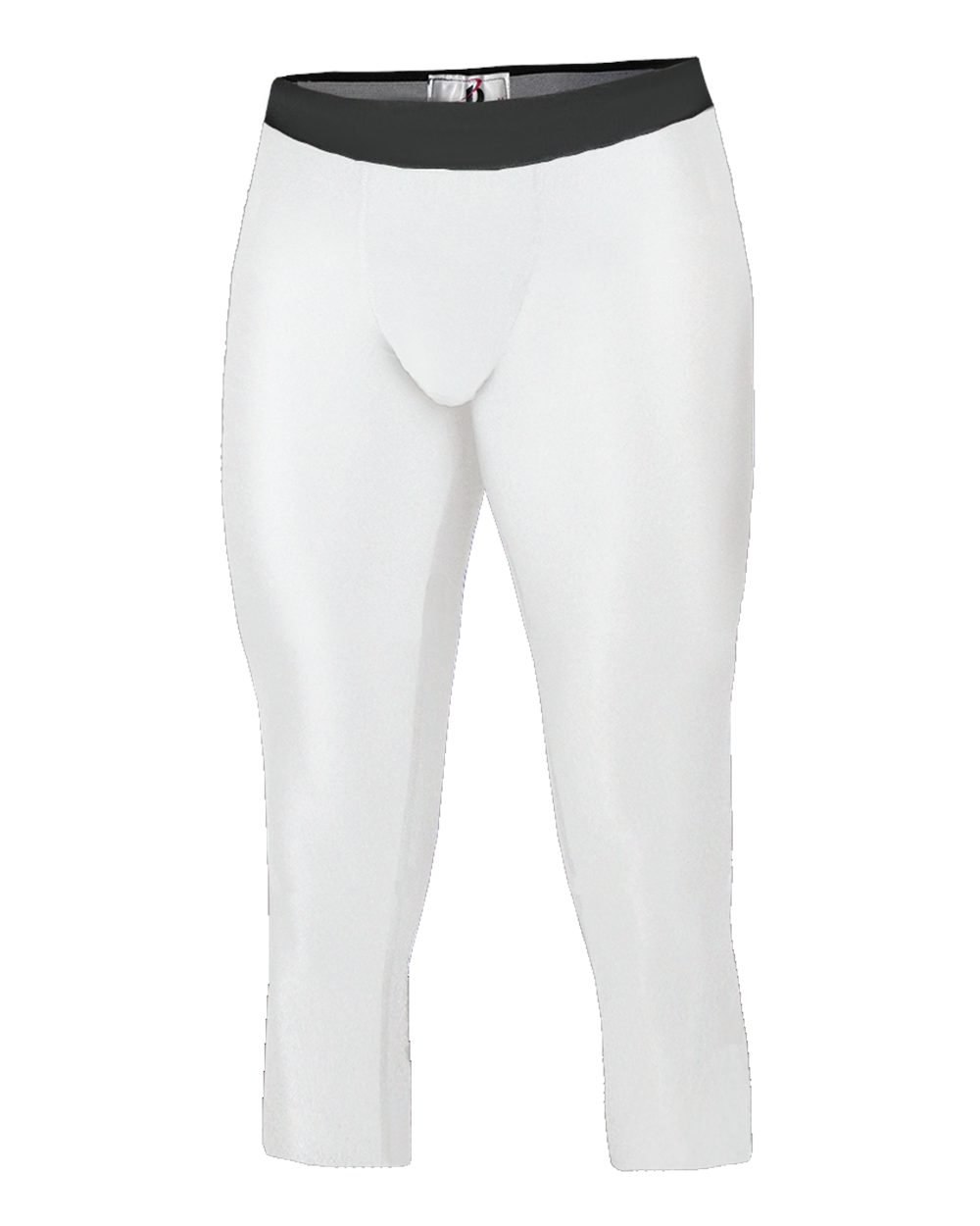 Badger Sport White Youth Large Calf Length Compression Tight Pants