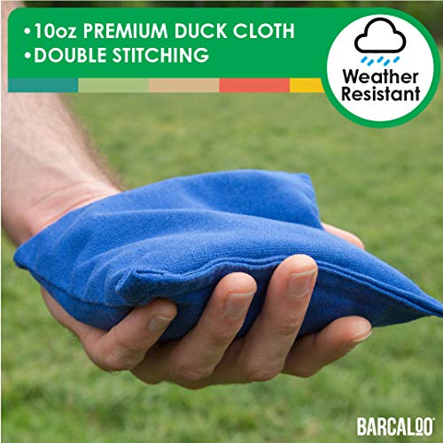 image for Barcaloo Cornhole Bean Bags Set of 8 - Weather Resistant Duck Cloth, R