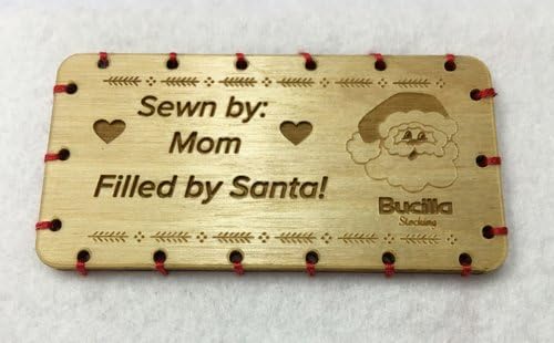 WoodenTag(TM) | Sewn by Mom, Filled by Santa (10 Pack)