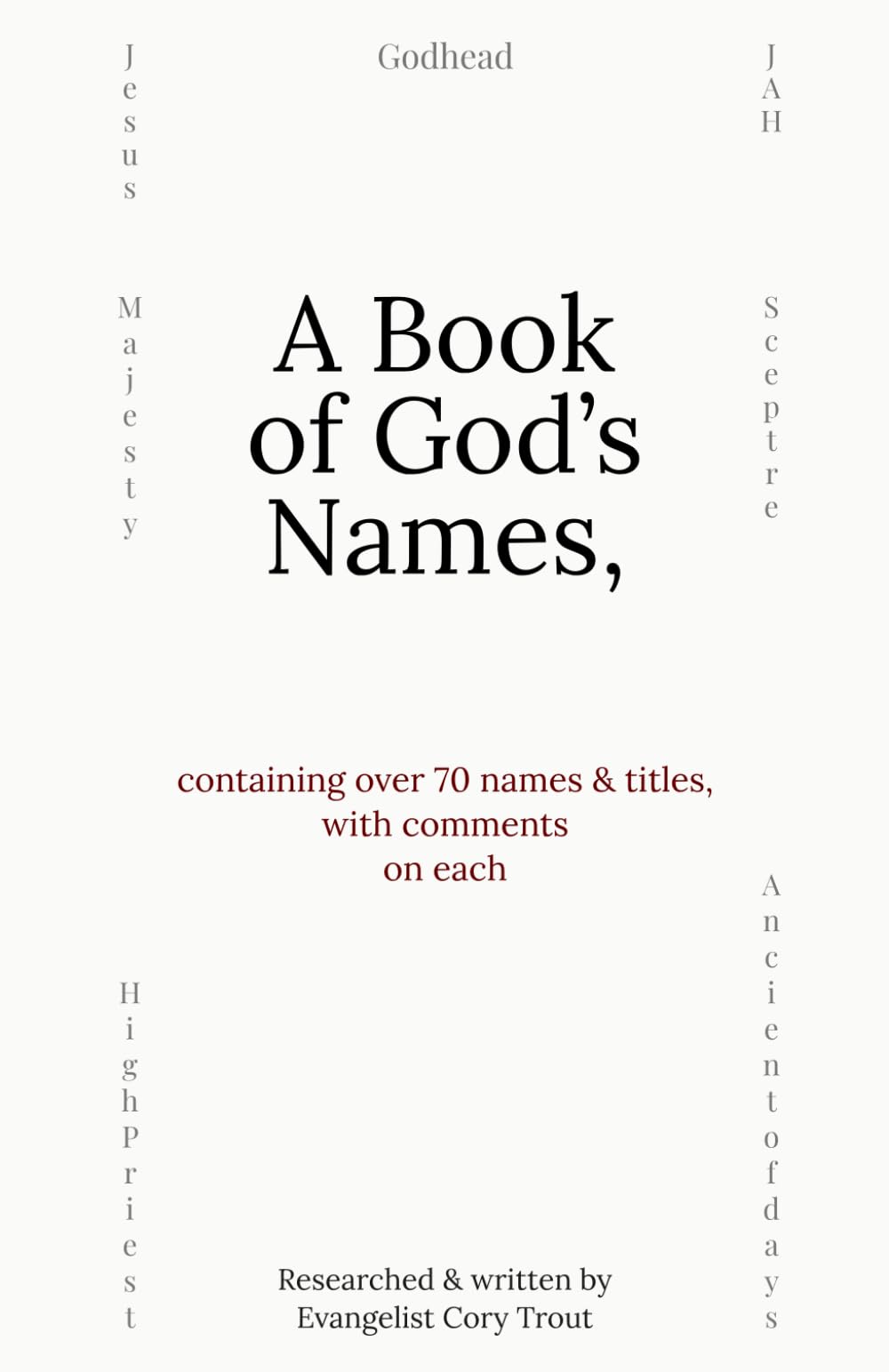 A Book of God’s Names, containing over 70 names & titles, with comments on each