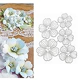 BLUEGALA 5pcs/Set 3D Flowers Frame Metal Die Cuts,Flower Leaves Wedding Cutting Dies Cut Stencils for DIY Scrapbooking Embossing Paper Dies.
