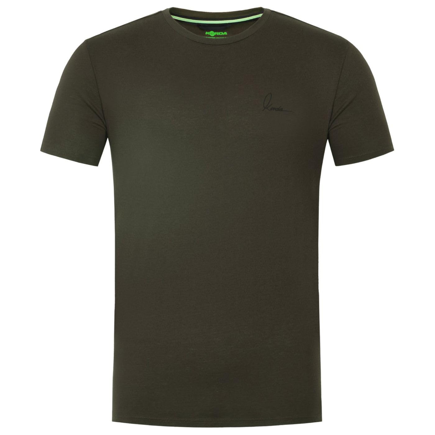 Korda Minimal Tee Dark Olive T-Shirt for Fishermen, Size: XL