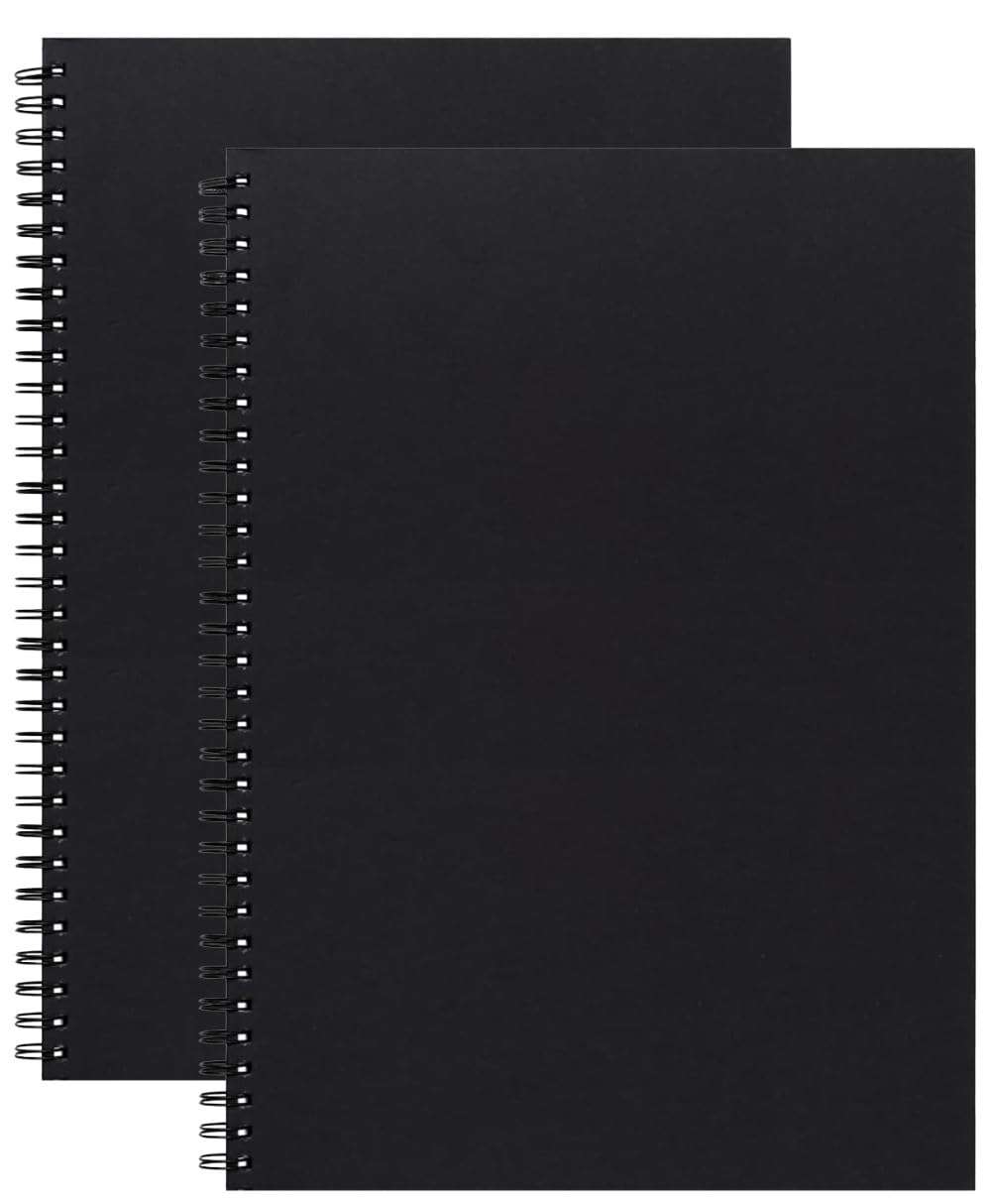 A3 Sketchbook Spiral Bound Sketch Books with 30 Sheets/ 60 Pages 160GSM Thick Cartridge Paper (A3-2Pack), off white