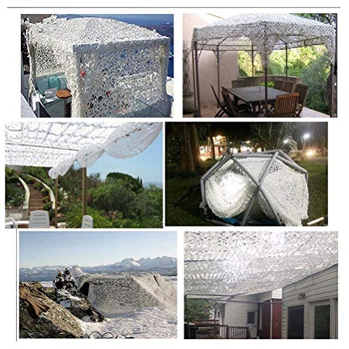 Filet de camouflage blanc 3x6m renforcé militaire pour ombrage extérieur - 7